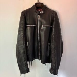 Gucci Motorcycle Jacket — Black, Italian Size 44